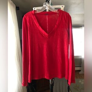 Splendid Cotton V-Neck LS Shirt size medium